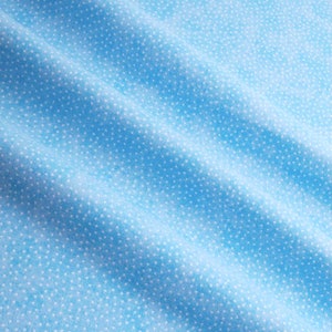 Blue and White Micro Dot Flannel Fabric By The Yard Half Yards 100% Cotton Texture tiny polka dots Double Napped A.E. Nathan