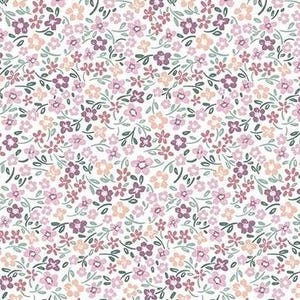 Buds and Butterflies Daisy Delight Fabric By The Yard 100% Premium Cotton by Riley Blake ditsy flowers tiny floral field garden cottagecore