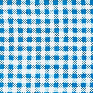 Tiny Turquoise & White 5/8” Gingham Flannel Fabric By The Yard 100% Cotton Juvenile buffalo plaid check checks blue