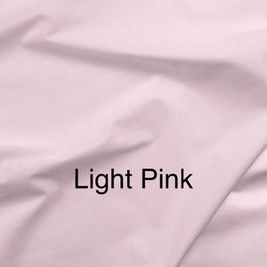 PUL Polyurethane Laminate Fabric by the Yard 55” Wide Waterproof Backing silky soft machine washable for bibs diapers sheets hygiene dignity Light Pink