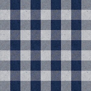 Navy and Gray 1” Buffalo Check Flannel Fabric By The Yard or Half Yards 100% Cotton Blue Plaid Textured Gingham by Riley Blake