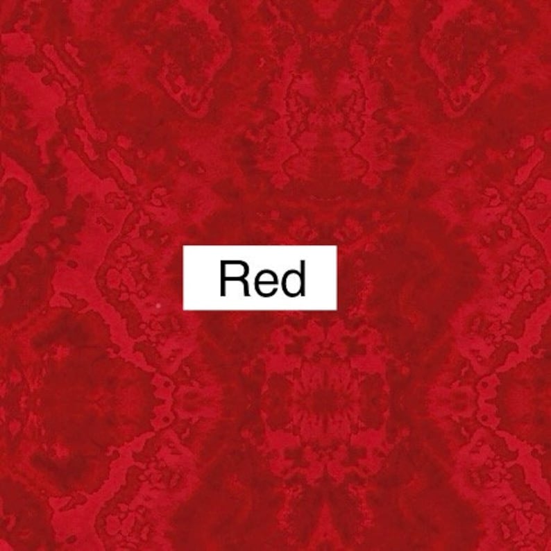 May include: A red textured background with the word "Red" in white text.