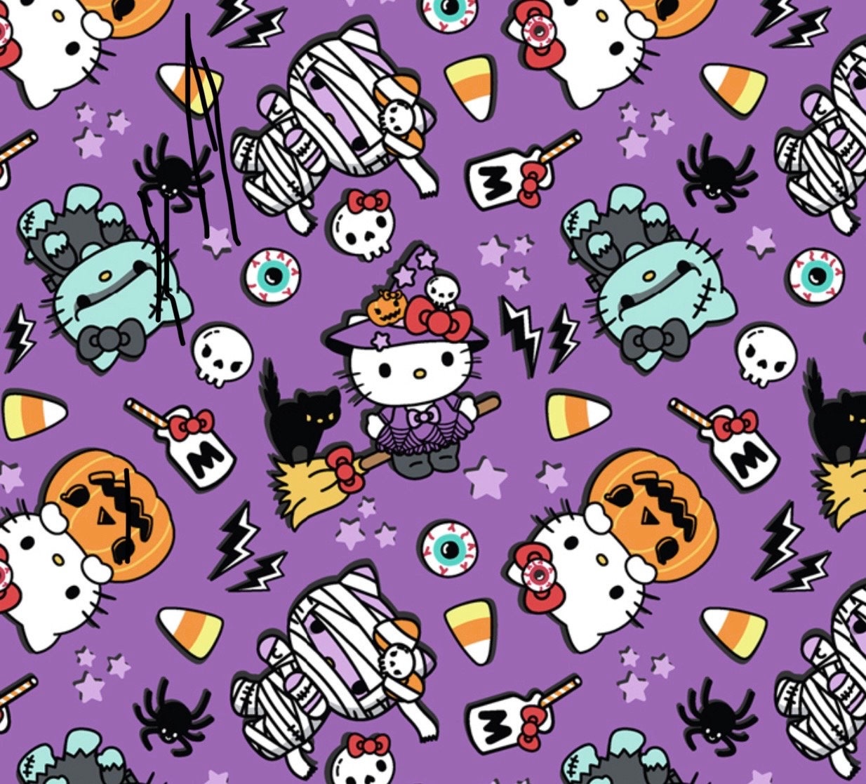 Hello Kitty Halloween Background