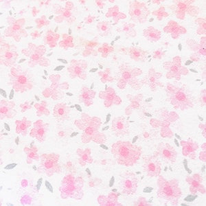Hazel Ditsy Floral Flannel Fabric By The Yard 100% Cotton Flannel Nursery Small Flowers pink white Spring new baby girl
