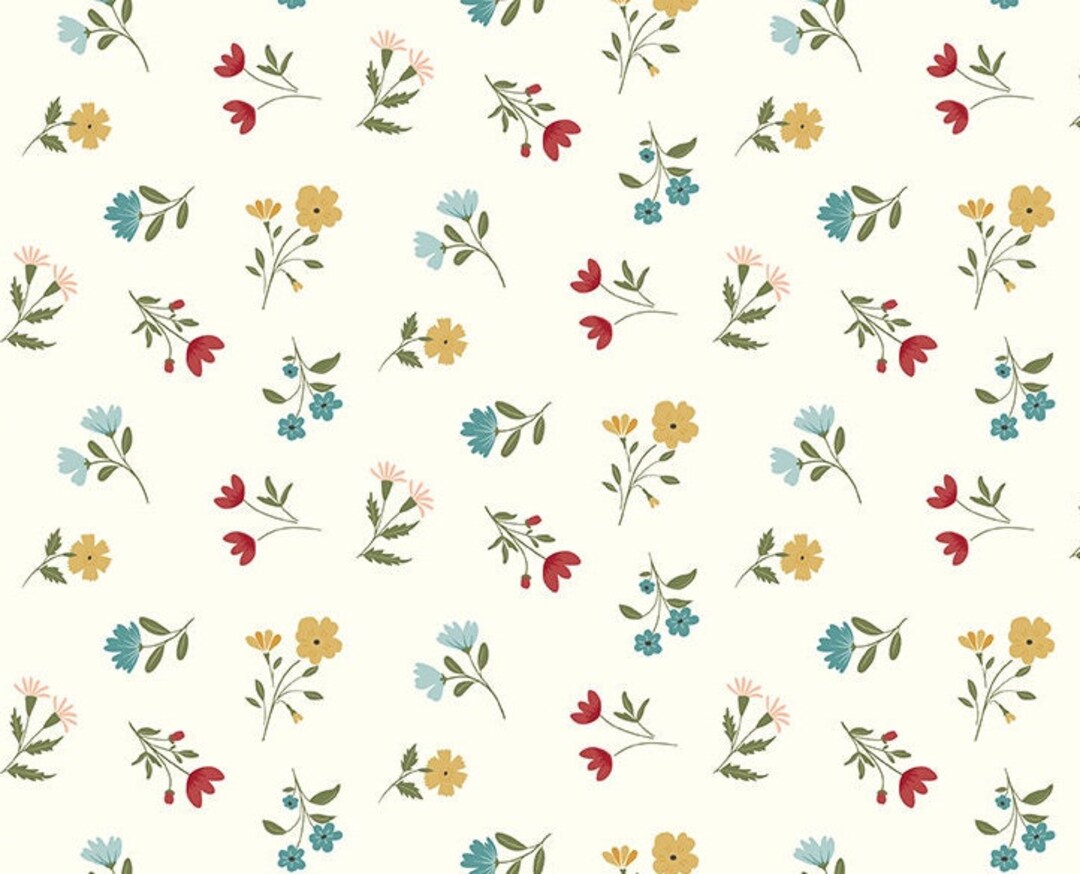 Ally’s Garden Small Floral Fabric by the Yard 100% Premium Cotton by ...