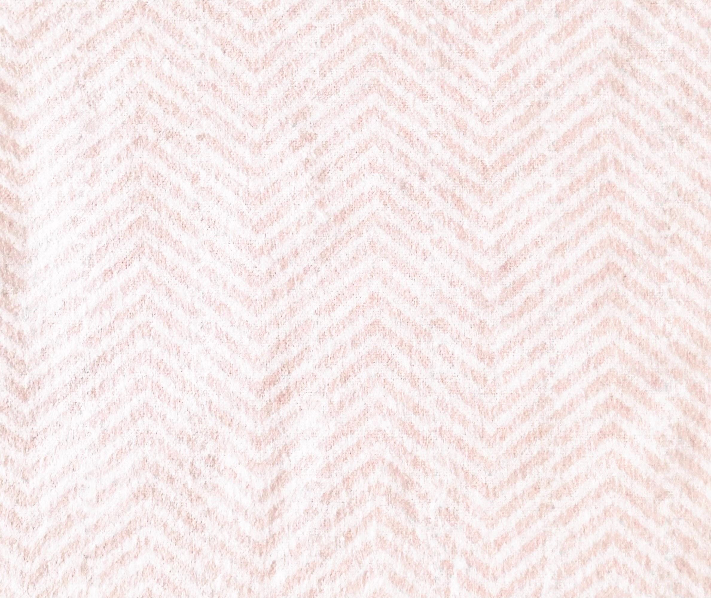 Peachy Pink and White Subtle Chevron Flannel Fabric by the Yard 100% ...