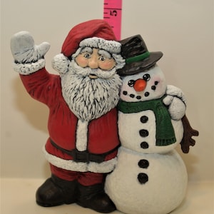 Ceramic Santa and Snowman Pals