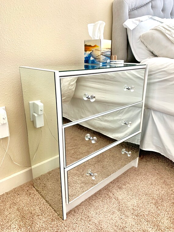 Mirrored Night Stand Mirrored Night Stand