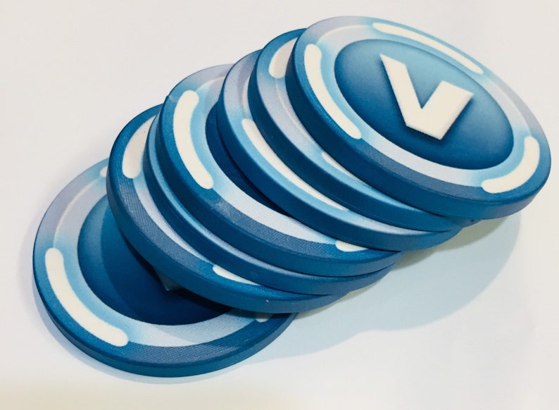 Vbucks V Bucks Las Vegas Style Poker Chips Party Favors Birthday Party - 