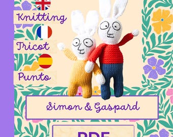 Knitting Pattern Simon Rabbit : Stuffed Animal Toy (PDF Pattern)