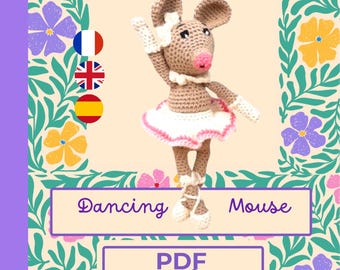 Crochet Mouse Dancer Pattern: Ballerina Doll (PDF)
