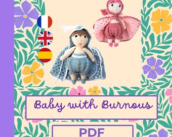 Crochet Baby Doll Pattern: Amigurumi with Burnous (PDF)