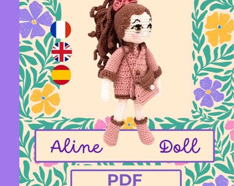 Crochet PATTERN doll, tutorial crochet doll,doll crochet pattern,amigurumi doll pattern,doll clothes pattern,PDF doll pattern, doll tutorial