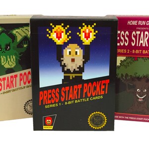 Press Start Pocket, juego de cartas de batalla de píxeles para 2 a 6 jugadores