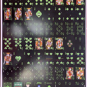 8-bits 2600 speelkaarten, ongesneden vel
