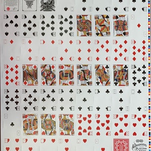 Poker Bicycle Uncut Sheet Bicycle Playing Cards Uncut Sheet