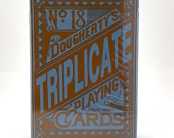 Triplicate Playing Cards Blue
