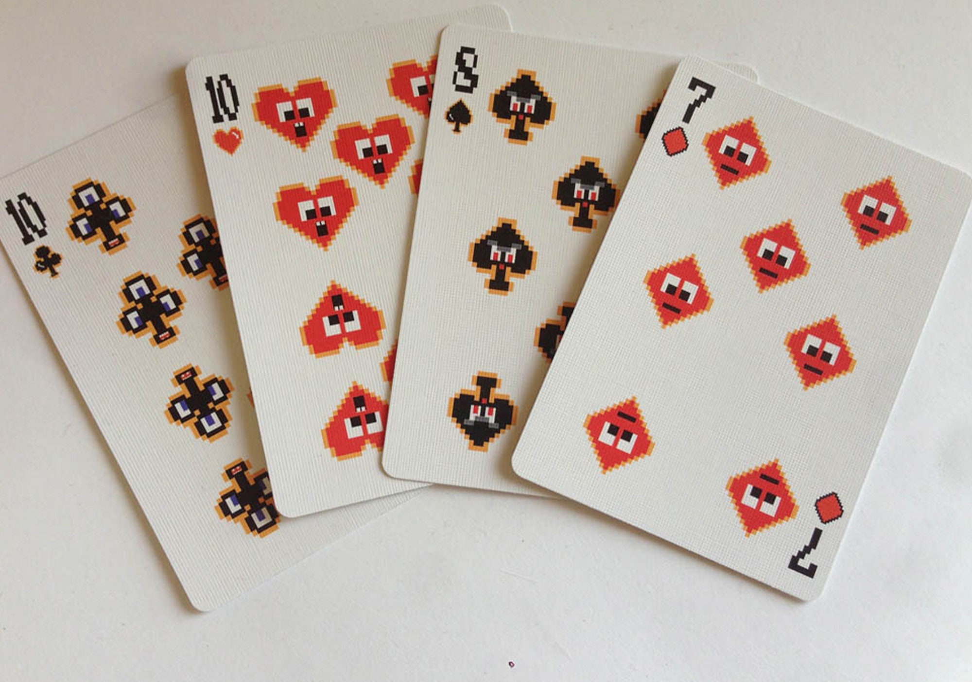 Bicycle 8 bit Gold Limited Playing Cards Etsy Hong Kong