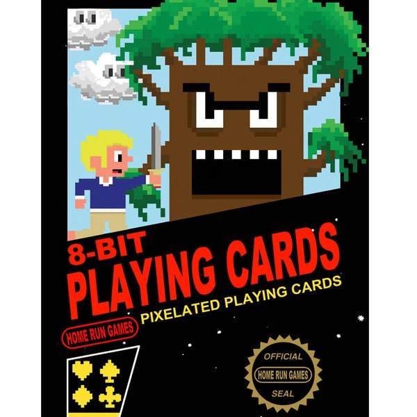 8-Bit Playing Cards, Retro, 80's, vintage, classic, Video Games, Arcade