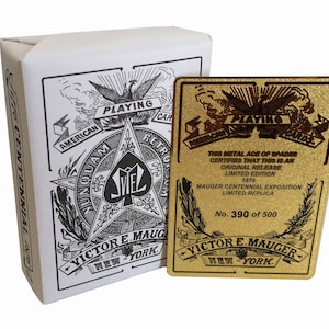 1876 Mauger Centennial Exposition Replica Playing Cards (Restauración del original)