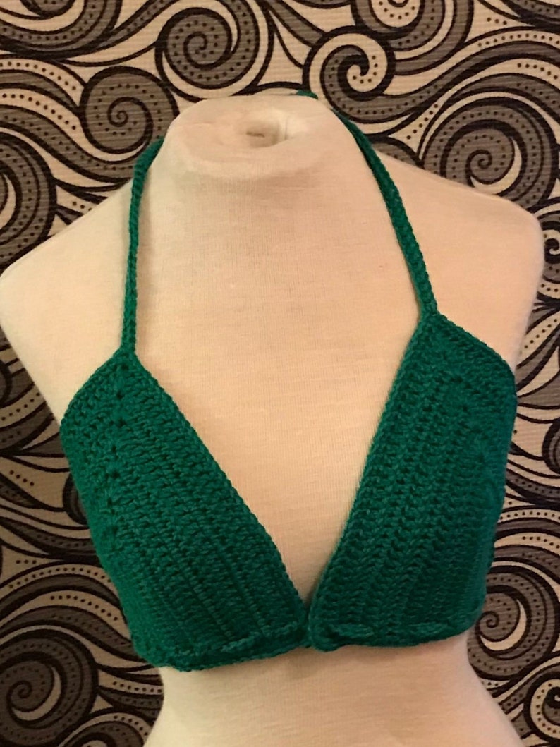 emerald green bikini top