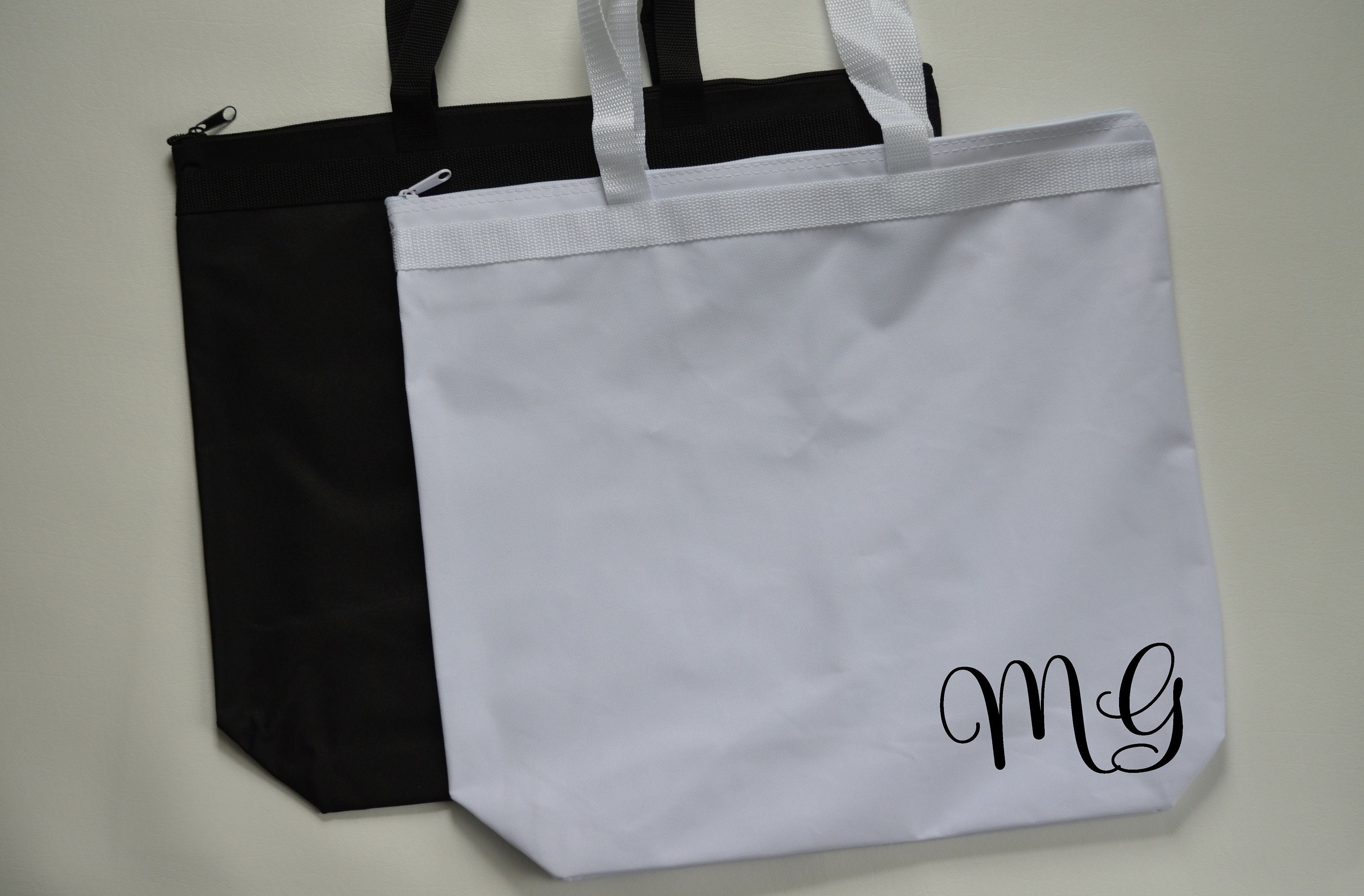 Personalized Zipper Tote Bags | Etsy