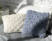 Crochet decorative pillow Throw pillow Knitted multi-color cushions Nursery pillow baby room Living room Scandinavian decor knitted cushion