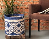 Crochet basket knitted basket storage basket nursery decor nursery storage bathroom storage burgundy basket big crochet basket