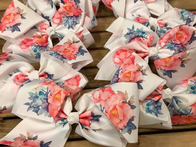 Beautiful Floral Hair Bow with Clip
