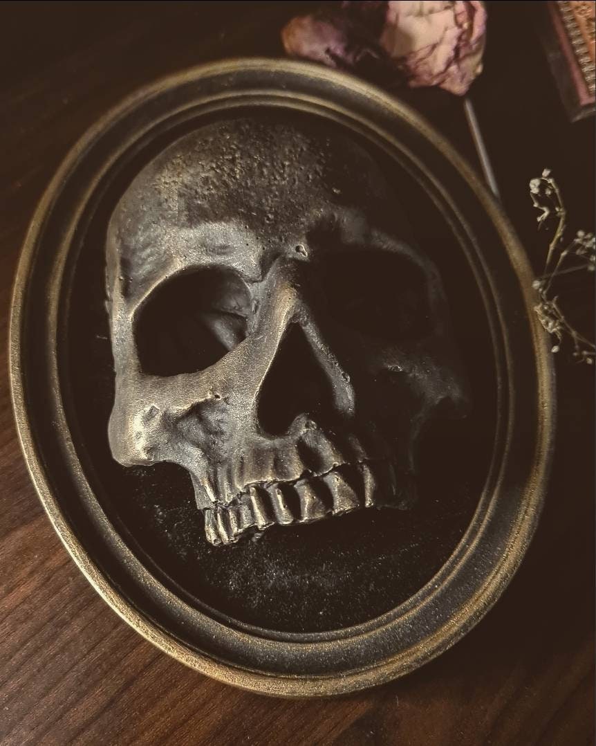 Cadre Baroque Gothic/Cadre Crâne Intérieur Humain Dark Frame Cabinet Curiosités