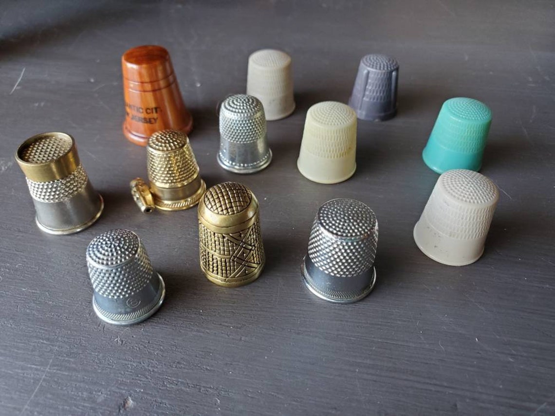 Vintage sewing thimbles Etsy