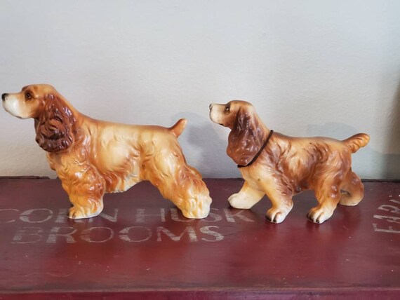 Vintage Spaniel Hunting Dog Figurines Etsy