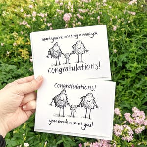 Geburts / Schwangerschaftskarte ""Congratulations on Making a Mini You"" für Schwangerschaft, neues Baby, neue Mutter, neue Eltern, werdende Eltern."