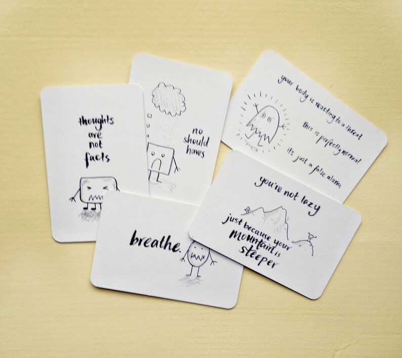 Depression Bereavement Mental Health Card for Wallet Steeper Mountain Gift for Chronic Illness