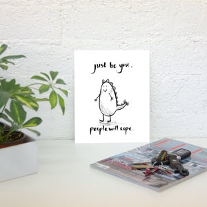 Wall Art Poster Print &quot;Just be you&quot; - Self Love, Self Acceptance, Be Yourself