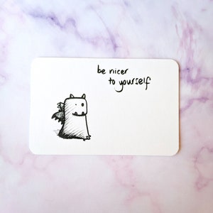 Selbstliebe Geschenk ""Be nicer To Yourself"" Self Kindness Mental Gesundheit Brieftasche Karte."