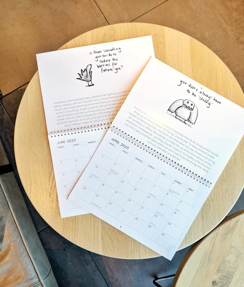 PREORDER 2024 Self Care Wall Calendar of Gentle Reminders for Etsy