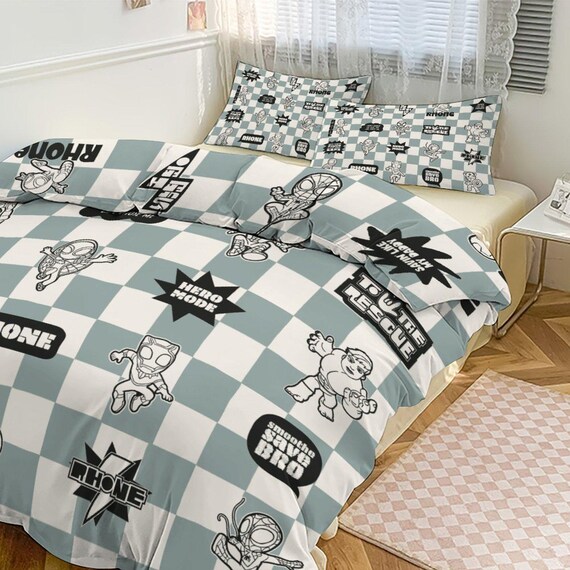 Customizable Spidey themed Bedding Set Personalized Superhero Bed Set for Kids Toddler Boy Bedding Etsy UK