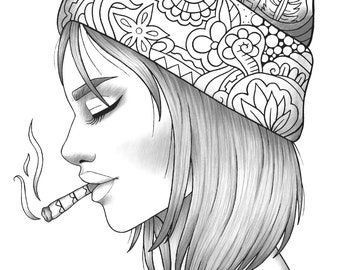 Printable Smoking Coloring Pages