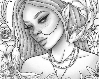 Black Girl Magic | Black Girl Coloring Pages Natural Hair Printable  Coloring Page