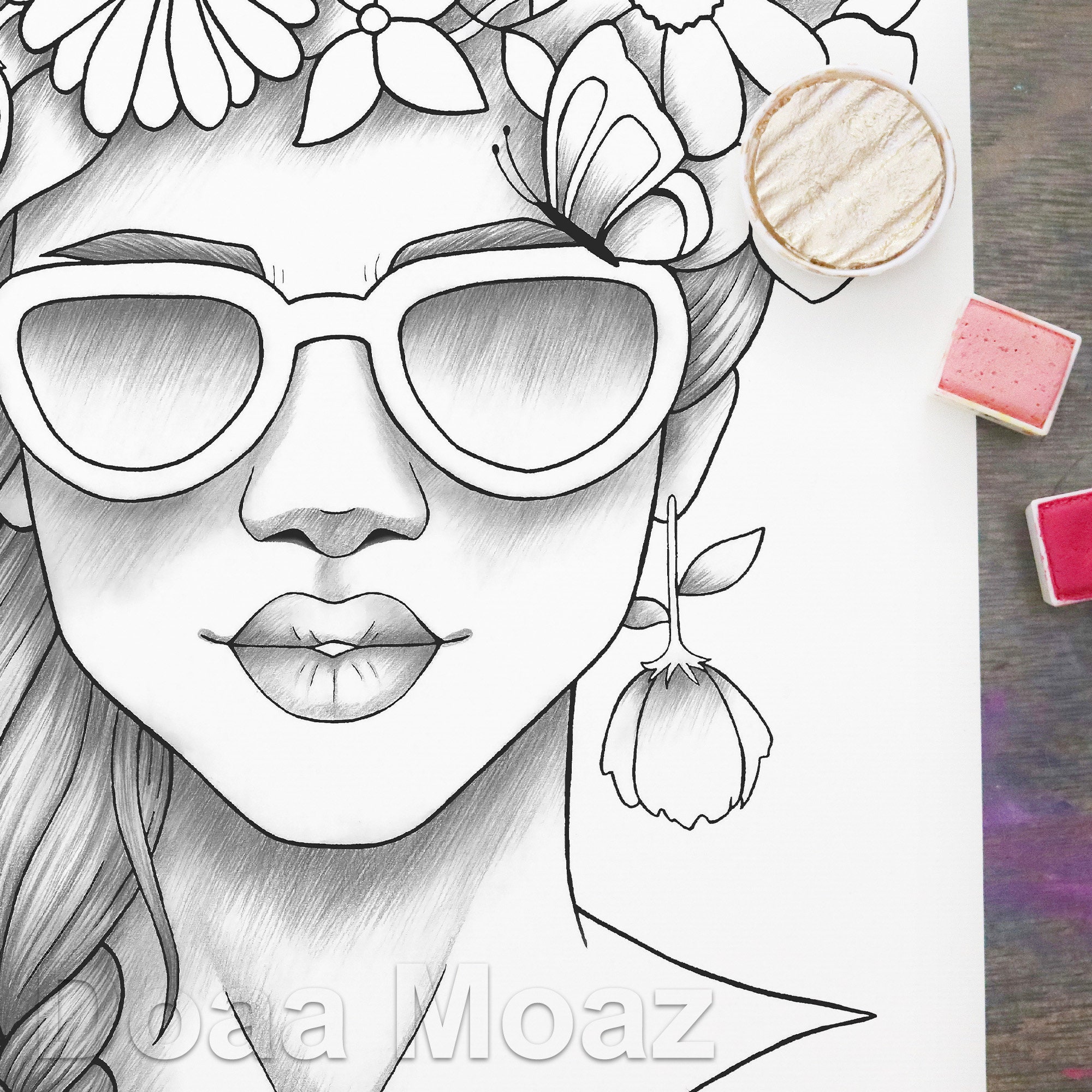 Printable Coloring Page Girl Portrait And Clothes Colouring Lupon gov ph