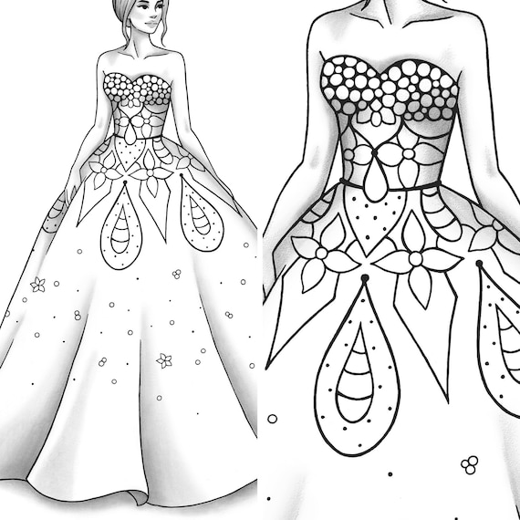 Fashion, clothing and jewelry - Coloring Pages for Adults