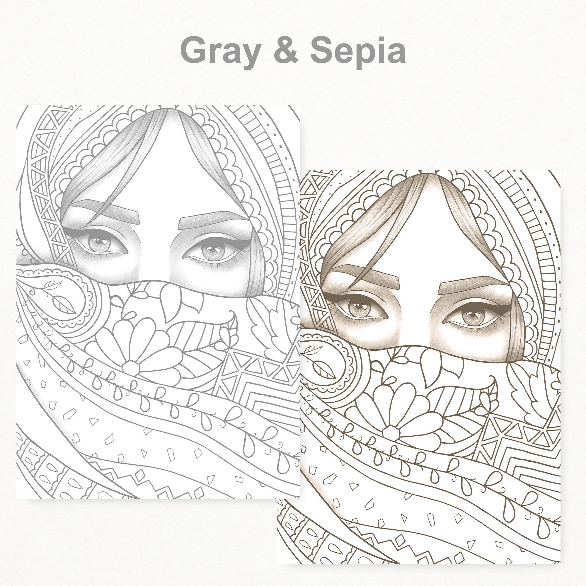 Printable Coloring Page Girl Portrait and Clothes Colouring - Etsy Canada