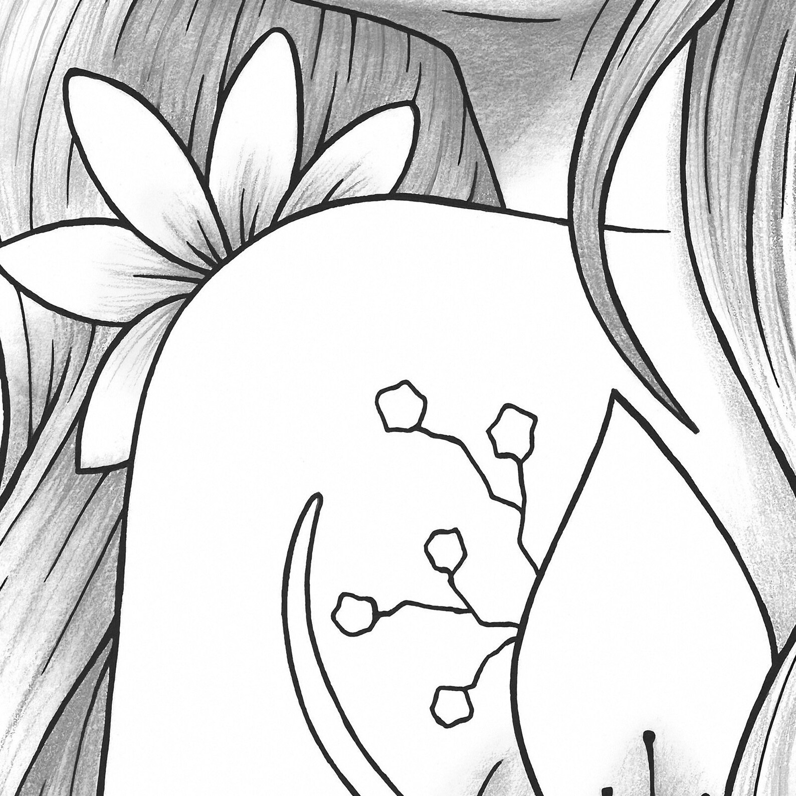 Printable Coloring Page Girl Portrait and Clothes Colouring Sheet ...