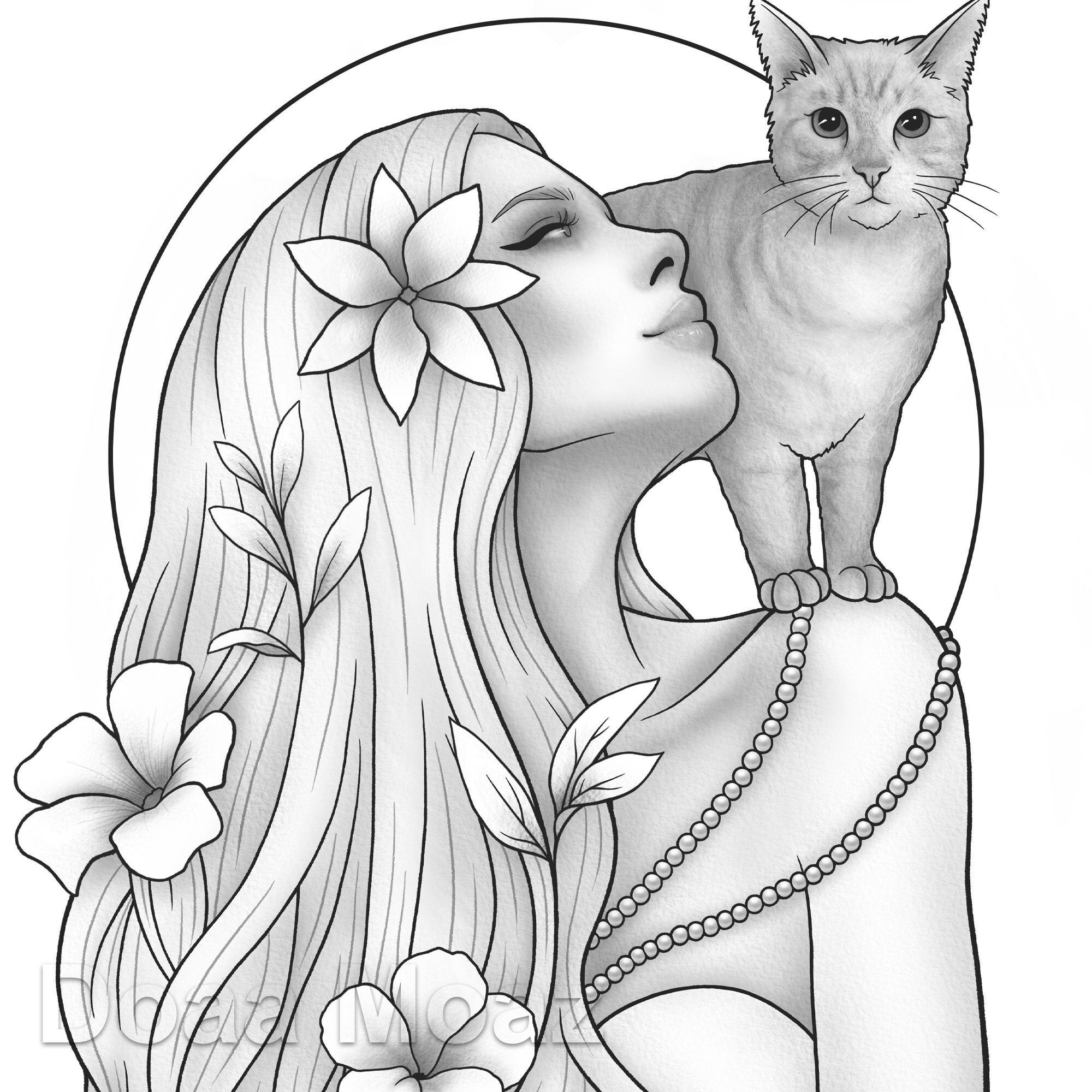 Coloriage De Chat Au Visage De Chapeau Pour Colorier