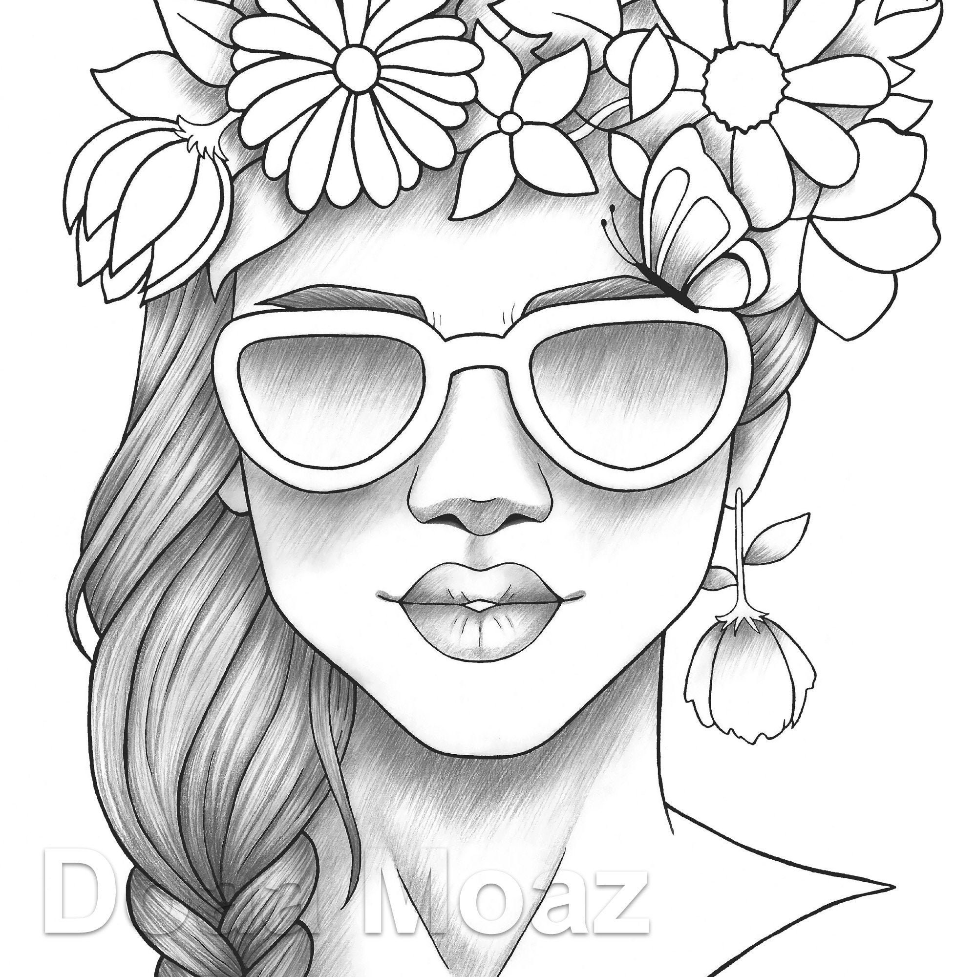 printable flower coloring pages for girls