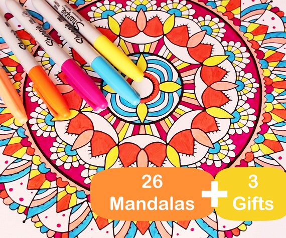 Libro Para Colorear Adultos Mandalas - 6 Libros + Regaló