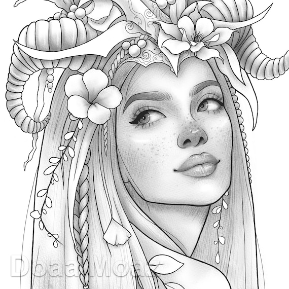 50 Realistic Girl Coloring Pages | PDF Download