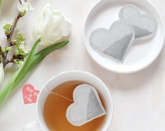 Heart shaped tea bags POSITIVI-TEA Gift Box | Box of 5  | Love, Valentines Gift, Birthday Gift, Christma  | Positive Gifts | Friend Gift
