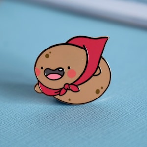 Cute Potato Enamel Pin | Kawaii Food Pin | Foodie | Rose Gold Potato | Hard Enamel Pin | Lapel Pin